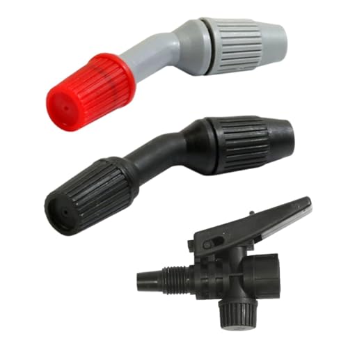 YSJCHEBS 2 Cabezales De Pulverización Estándar, 1 Controlador De Pulverización Negro, Boquilla De Manguera, Boquilla De Pulverizador De Jardín, Piezas De Pulverizador De Mochila