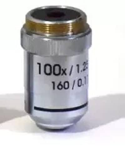 Microscope Brass Objective with Brass caps, 100X Oil Immersion (100X)-image-13