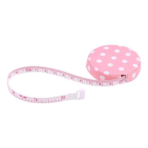 Måttband, hållbart Bekvämt att bära Kroppsmåttband Mjukt måttband Exakt för att mäta kroppen(Vita pricker på den fjärde rosen)