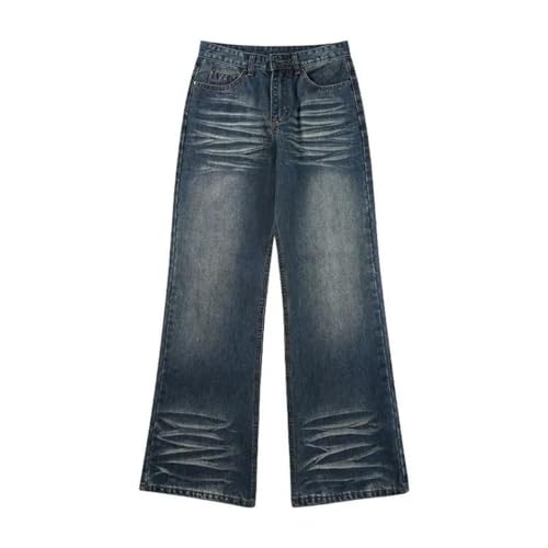 Men Bootcut Flared Jeans Slim Fit Vintage Streetwear Fashion High Waisted Casual Denim Pants4