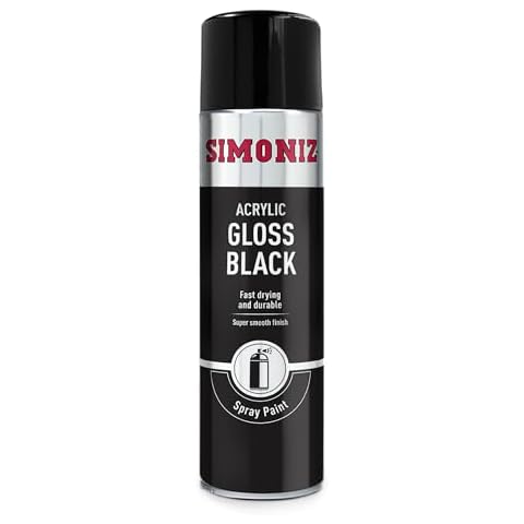 Simoniz Gloss Black Spray Paint for Various Surfaces Cover