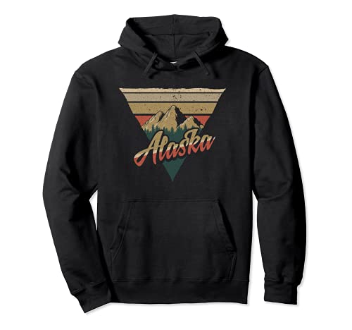 Retro Alaska Hometown Imagen gráfica Souvenir US State Pride Sudadera con Capucha