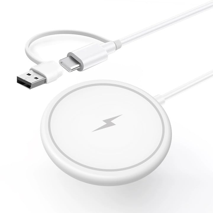 Compatibilità Universale: Caricatore Wireless Magnetico 15W compatibile con tutti i modelli di iPhone da iPhone 15 a iPhone 11, incluse le versioni Pro/Plus/Pro Max/Mini , per una carica rapida e sicura su dispositivi Apple.