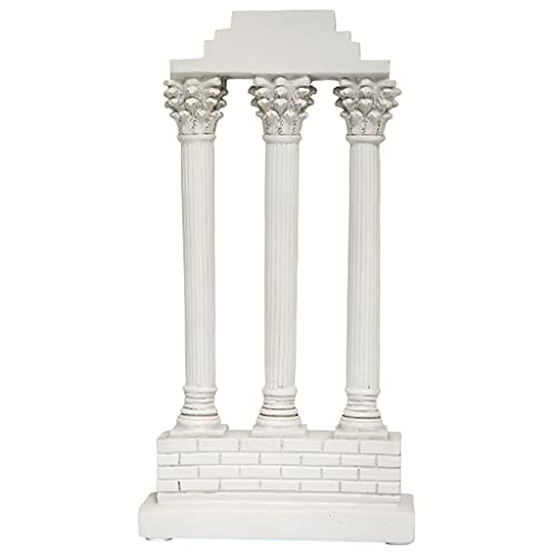 Design Toscano Roman Forum Temple Of Castor And Pollux Straight Column Decorative Statue, 8 Inch, Faux Stone Finish #TOP1