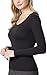 32 DEGREES Ladies' Heat Long Sleeve Scoop Neck Tee 2-Pack, Black/Black, Large