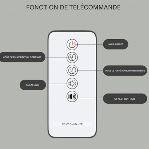 Humidificateur de décor contre l'air sec avec diffuseur de brume et télécommande