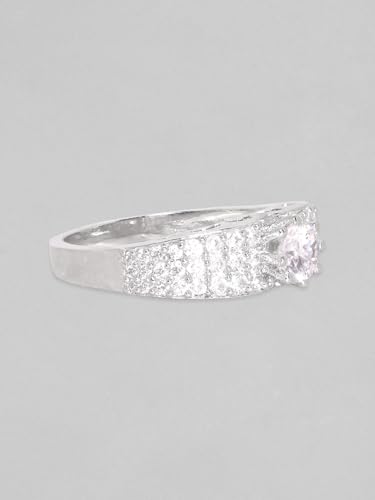 Image of Rubans Ring American Diamond Zirconia Trendy Jewellery Gift for Women & Girls