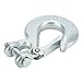 AUCELI 2PCS 1/4 Inch Safety Chain Hooks, Automotive Grade 12,600 LBS 70 Forged Steel Clevis Slip Hook with Safety Latch, Vehicle Transport Tow Winch Hook Trailer Universal for Trailer Truck (1/4