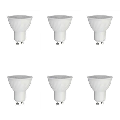 A2ZWORLD 6 Pezzo Lampadina LED GU10 Dimmerabile, 220V 6W Bianco Neutro 4000K 110°, Taglio Di Fase, AC Dimmer, Luce Angolo Largo