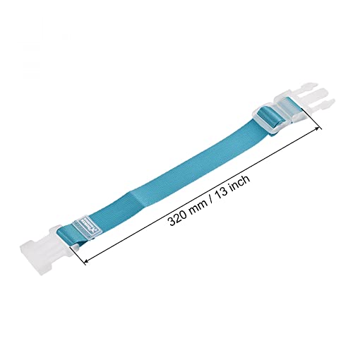 Image of uxcell Add a Bag Luggage Straps, Adjustable Suitcase Connect Belts with Buckle, Nylon Travel Packing Accessories 320x25mm, Sky Blue 3Pcs