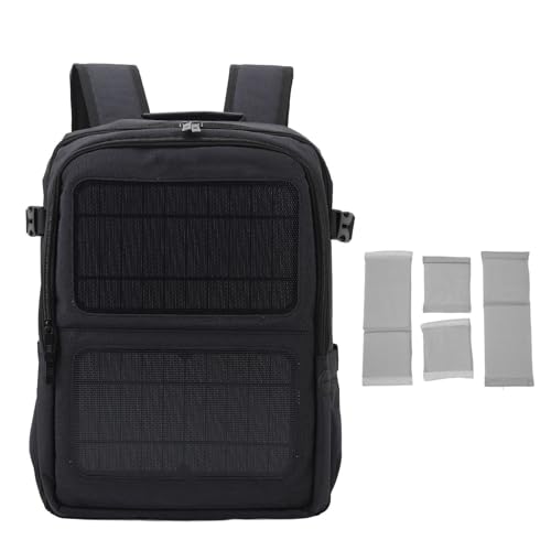 Akozon Mochila Solar con Panel Solar, Carga de Panel Solar de 12 ...
