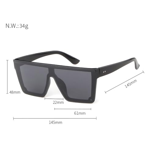 Lunettes de soleil de luxe surdimensionnées style bouclier - 4