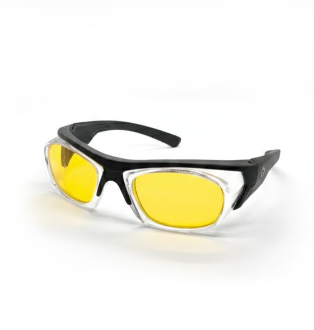 Image of THUNDERSTORM Safety Goggles Eye Protection Anti Pollution Eyewear For Multipurpose Riding Motorcycle Cycling Scratch Resistant UV Protected Glasses for Men & Women (Matte Black with Yellow Lens)