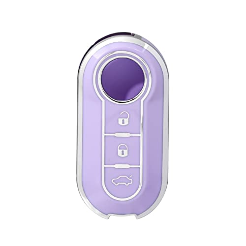 OFFCURVE Etui a Clef Couvre Clef Étui àClé Coque Clé pour Fiat 500 Lancia Punto Panda Ypsilon Delta Grande Bravo Musa Plier Retourner