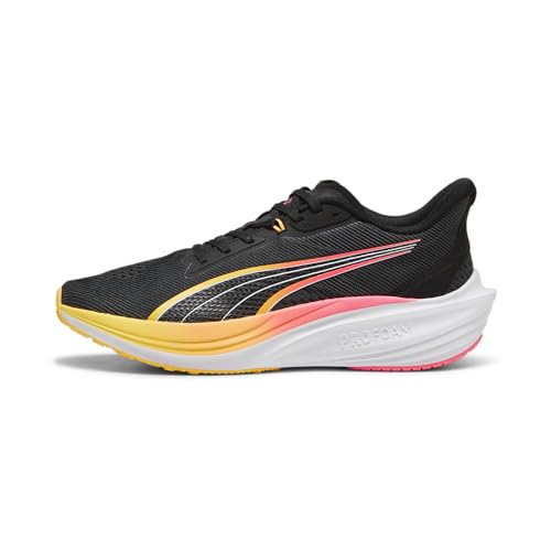 PUMA Men's Darter Pro Running Shoes, Fizzy Apple-Black, 9.5
