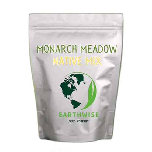 Earthwise Monarch Meadow Native Wildflower Seed Mix – 1oz – Covers 150 sq ft – Attracts Monarchs & Pollinators – Easy-Grow Native Blooms