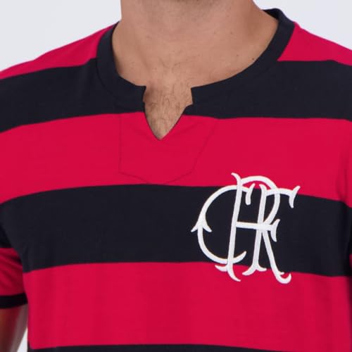 Braziline Camiseta Flamengo Flatri Zico, Vermelho/Preto, GG