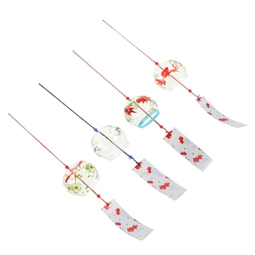 NOLITOY 4 pièces Mobilier décoratif Suspendu Japonais avec Motif Poisson léger et adapté pour Jardin Balcon et Patio extérieur Lot de 4 pièces