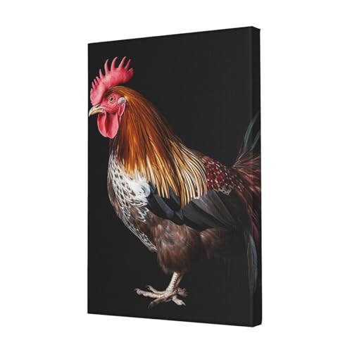 Impression HD sur toile coq tableau de décoration 30x45 cm