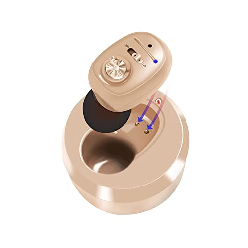 Image of Fastwell F13 Rechargeable Hearing aid With Magnetic charging, Invisible The Smallest Mini hearing In the Canal Hearing Aid (BEIGE)