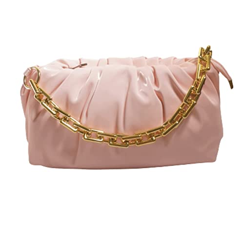Image of Women's Cloud Shape Sling Bag Trendy Fashion Shoulder Bag Chain Handle Crossbody Bag for Girls