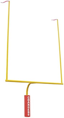 First Team All American CLG-SY Galvanized Steel-Aluminum 5.56 in. Safety Yellow College Football Goalpost44; Maroon