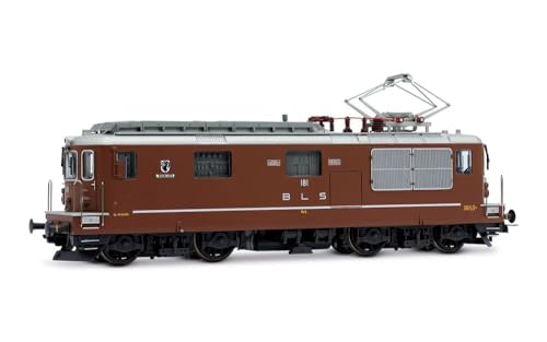 Rivarossi HR2959S BLS, Re 4/4 181 “Interlaken” Long with Driver Figurine, Logo and Number with Thick Chrome Decals, ep. IV, with DCC Sound decoder Electric Locomotive