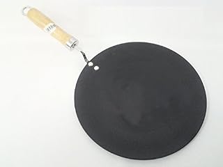 Longlife Non Stick Iron Traditional Tawa 28cm Roti Tawa Chappati Tawa With Wooden Handle Heavy Duty