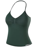 AUROLA Impact Longline Strappy Top Updated Version: Longline (Meet and Greet),Strappy halterneck, Backless design, High stretch & durable fabric,Incredibly soft feel, Built-in bra with removable cups, Flattering front motion scrunch. High-Stretch & D...