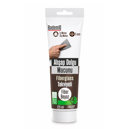 Ahşap Parke Tamir Macunu Fiber Beyaz Mobilya Masa Dolgu Çatlak Çizik Giderici 125 ML Kullanıma Hazır