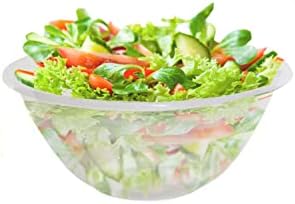 Set of 4 Clear Plastic Serving Bowl Salad | Mixing Bowl Clear BPA Free Outdoor BBQ Party,Multipuropse Use (15,20,25,30CM)