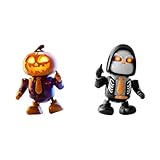 Halloween Robot Pumpkin, Light-Up Dancing Jack-O'-Lantern with LED Eyes & Spooky Music, Battery Powered, Prank Prop for Indoor/Outdoor Use, for Halloween Party Decorations (A+B)