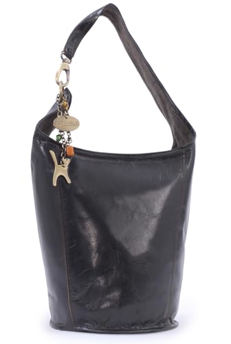Catwalk Collection Handbags - Bolso de Hombro de Piel - Bolso Bombonera Mediano de Mujer - Glastonbury - Marrón Catwalk Collection Handbags - Bolso de Hombro de Piel - Bolso Bombonera Mediano de Mujer - Glastonbury - Marrón