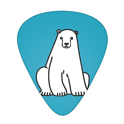Polar Bear Lot de 12 médiators tendance et durables dans une boîte pour ukulélé guitare électrique basse - Les Beatles, Paul McCartney, John Lennon, RIngo Starr, George Harrison Polar Bear Lot de 12 médiators tendance et durables dans une boîte pour ukulélé guitare électrique basse