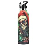 Navidad Dibujos Animados MúSica Fresca Santa Botella de Agua para Niños de Acero Inoxidable,Vaso Isotérmico de Vacío para Niñas Niños