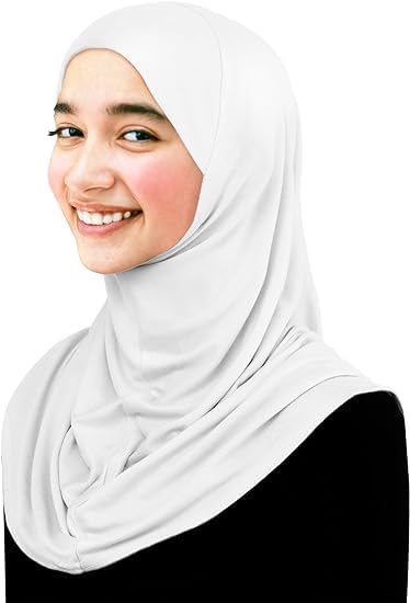 Lightweight Instant Hijab, Lycra Blend, All Seasons, Prayers, Sports (Medium)