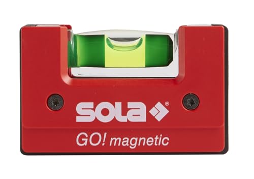 Image of SOLA LSGOM GO! Magnetic Portable Level with Clip and 1 60% Magnified Vial, 3-Inch