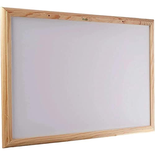 Quadro Branco Standard, Souza & Cia, Moldura de Madeira, 60x40