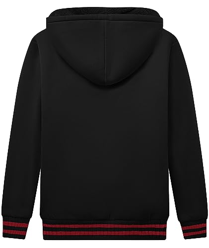 Image of SWISSWELL Unisex Boys Girls Fleece Hoodie Sherpa Lined Jacket Zip Up Hooded Sweatshirt Winter Outerwear for Kids