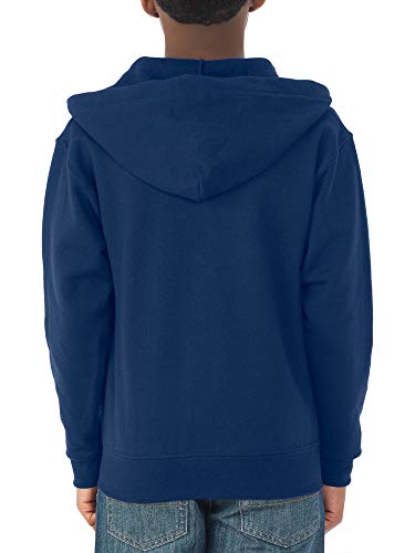 Jerzees boys Fleece Sweatshirts, Hoodies & Sweatpants Hooded Sweatshirt, Full Zip - Navy, Medium US4