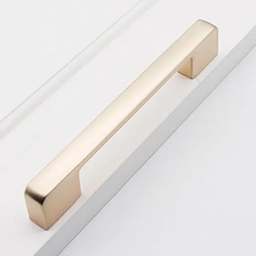 CAYBO Tirador de gabinete de latón cepillado para cocina, baño, oficina, 128 mm, paquete de 10 unidades