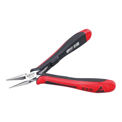 KS Tools 500.7064 ESD Spitzzange, gerade, ohne Hieb, 130mm