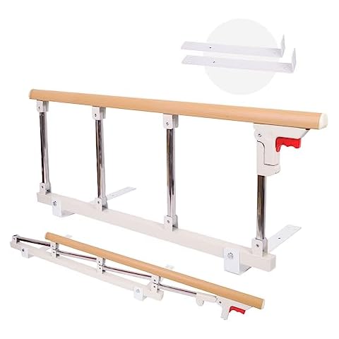 lefeke Bed Rails for Elderly Adults Safety，Folding Bedside Assist Rail Handle,Collapsible Bed Cane Bed Guard,Bed Railing for Seniors,Adjustable Bed Assist Handle for Preventing Falling Out of Bed Cover
