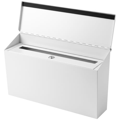 Image of KYODOLED Locking Mailboxes for Outside, Wall Mount, Large 15.7 inch W, White
