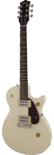 Gretsch G2210 Streamliner Junior Jet Club - Vintage White Bundle with Strings, Strap, String Winder, Picks, and Austin Bazaar Polishing Cloth - Thumbnail 5
