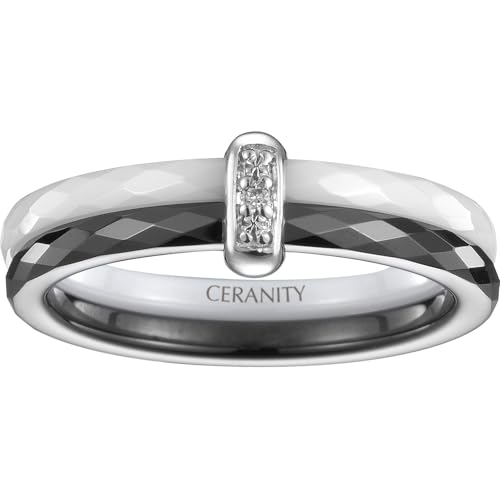 Bague Graphite en Argent avec diamant blanc - Bijoux Femme