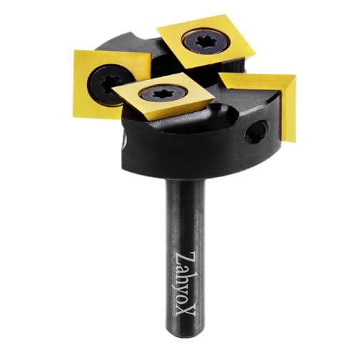 ZahyoX CNC Spoilboard Surfacing Router Bit, 1/4" Shank, 4 Wi...