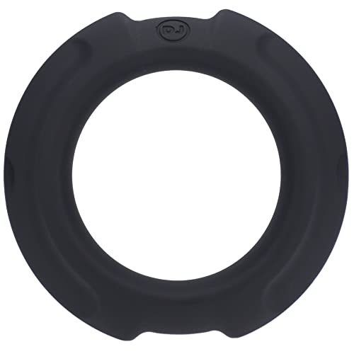 OptiMALE - FlexiSteel – Anneau pénien en silicone, noyau en métal noir – 43 mm