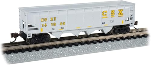 Bachmann Trains - 40' Quad Hopper - CSX® #141946 - Gray & Yellow - N Scale