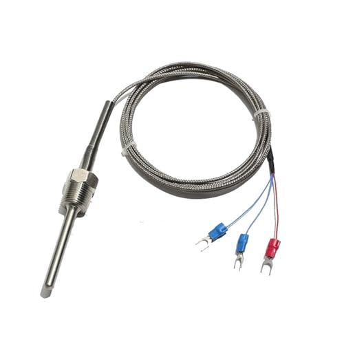 K^Cv PT100 Md΃ZT[ NPT G1/2" lW XeXX`[ \v[u 6x50/100/150/200MM C[ 1/2/3/4/5M(PT100,LENGTH 1M_PROBE 6X100MM)